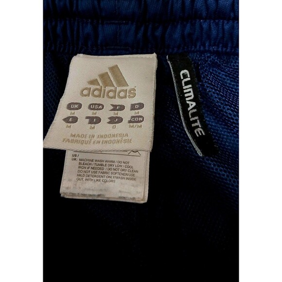 Adidas Climalite Blue White 3-Stripes Track Pants Men’s M Zip Ankle EUC - Picture 13 of 14